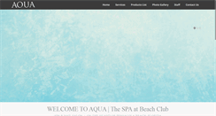 Desktop Screenshot of beachclubaquaspa.com